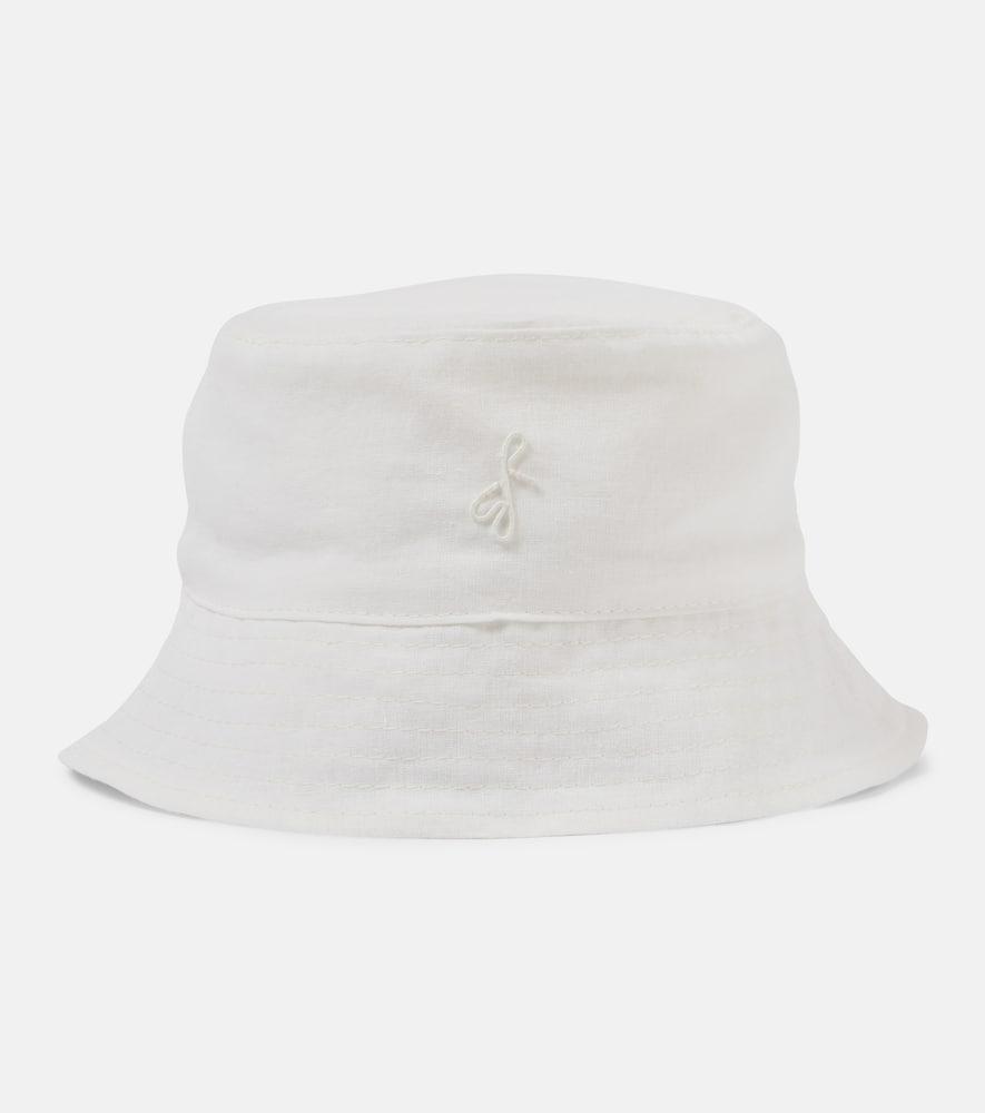 ruslan baginskiy monogram linen bucket hat