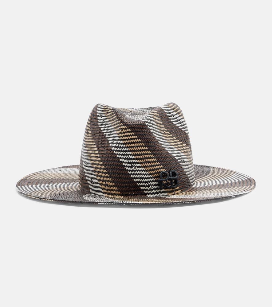 ruslan baginskiy striped straw fedora