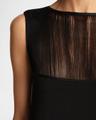 ruslan fringe yoke sleeveless column gown