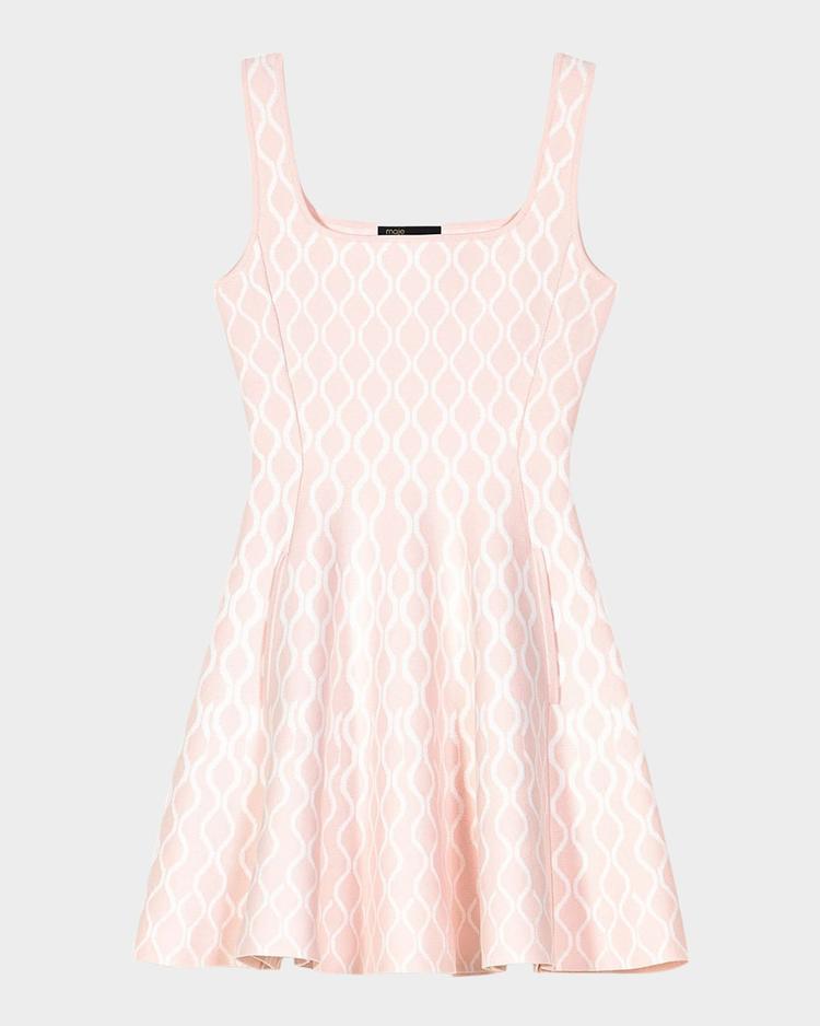 russel jacquard knit mini dress