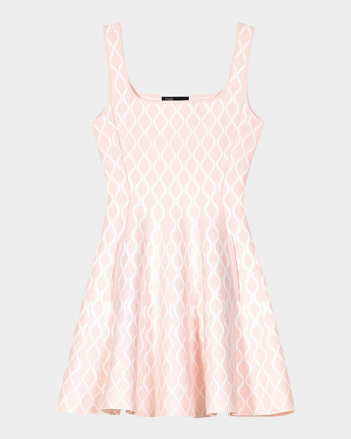russel jacquard knit mini dress