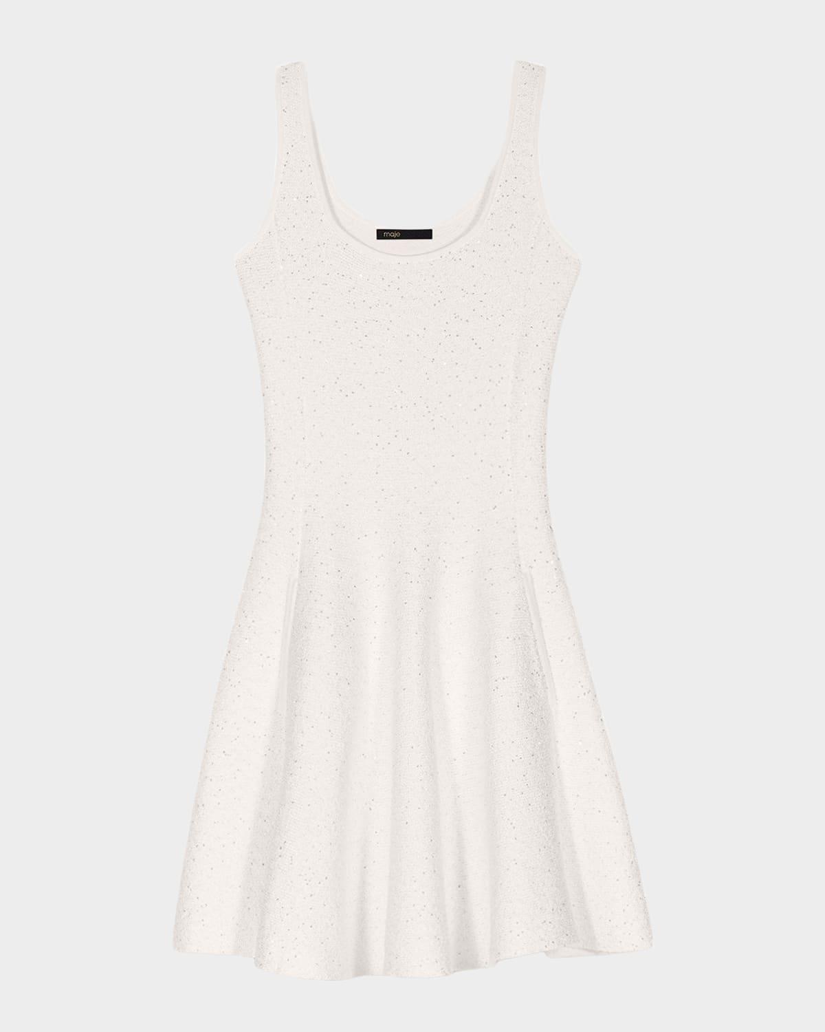 russels sequined stretch knit mini dress
