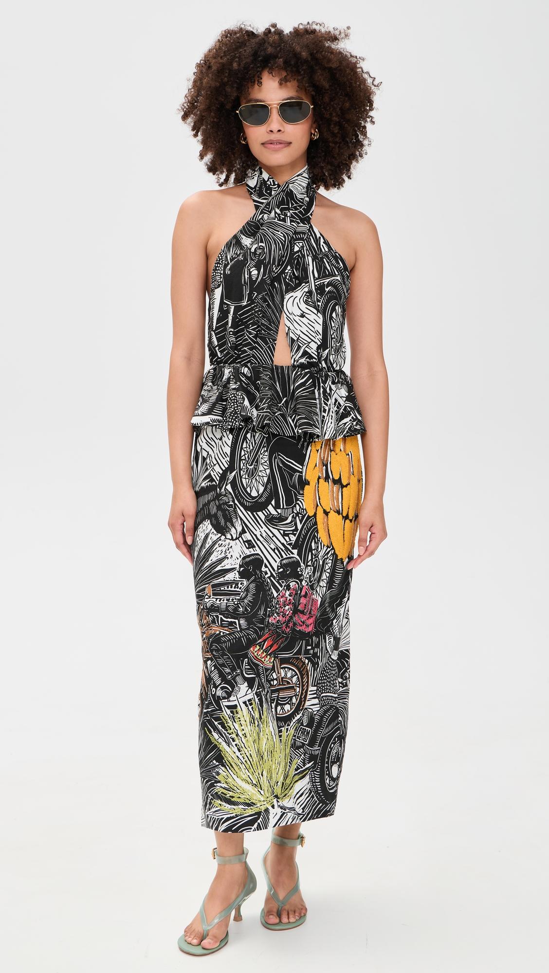 ruta beige embroidered maxi dress