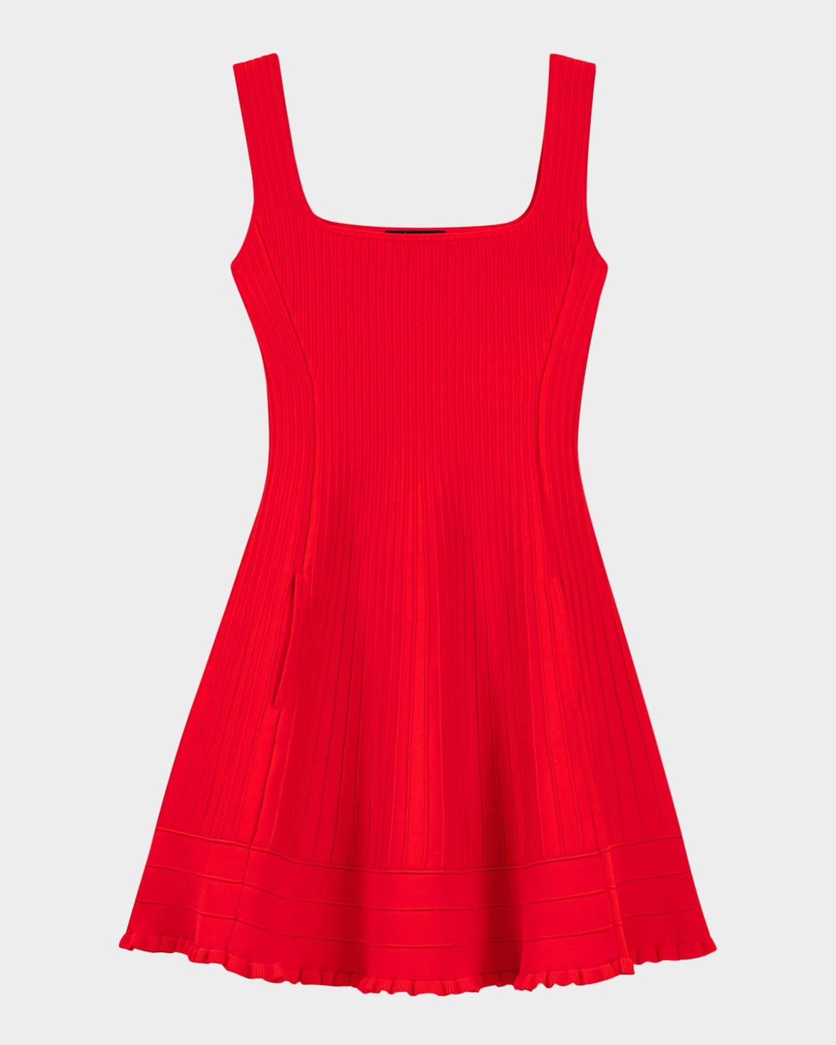 rutell ribbed mini dress