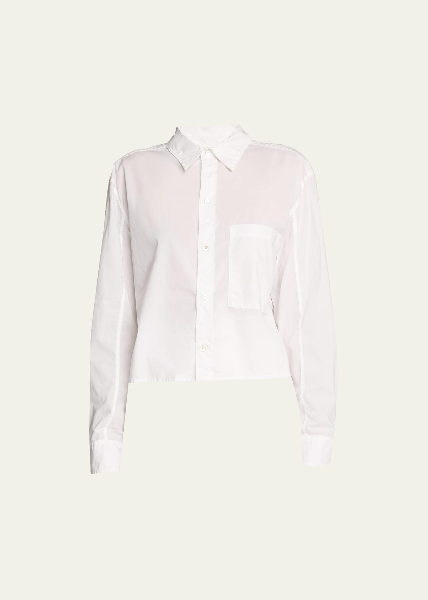 ruth cropped button-front shirt