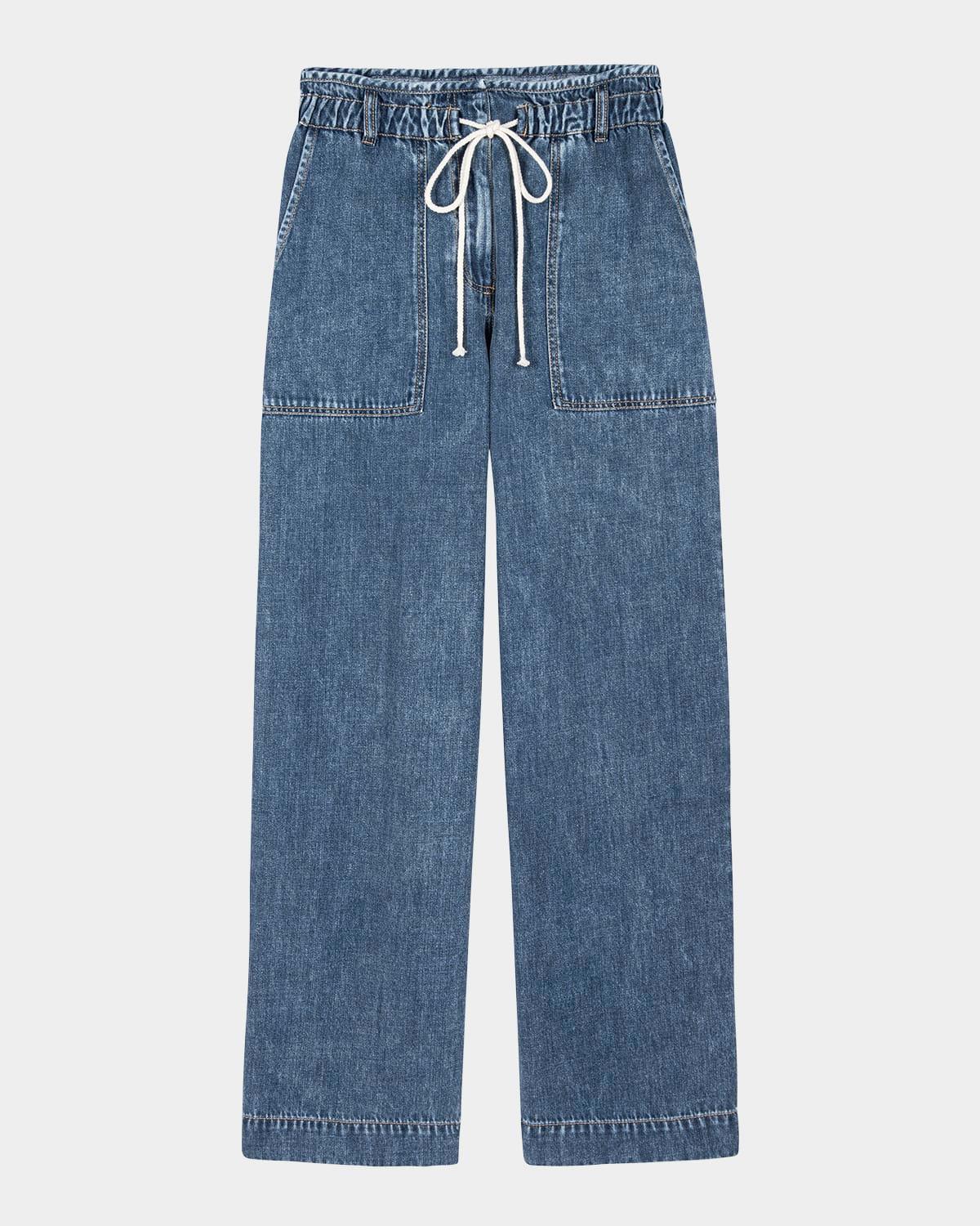 ryan denim drawstring pants