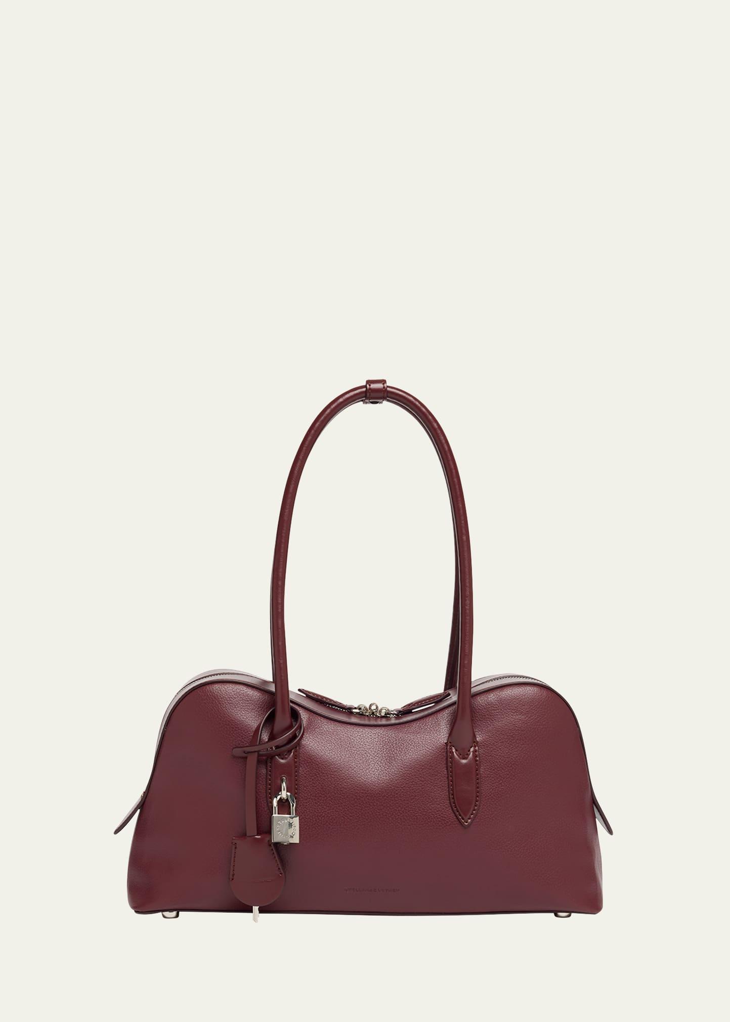 ryder large shoulder bag in embossed grainy eco mat