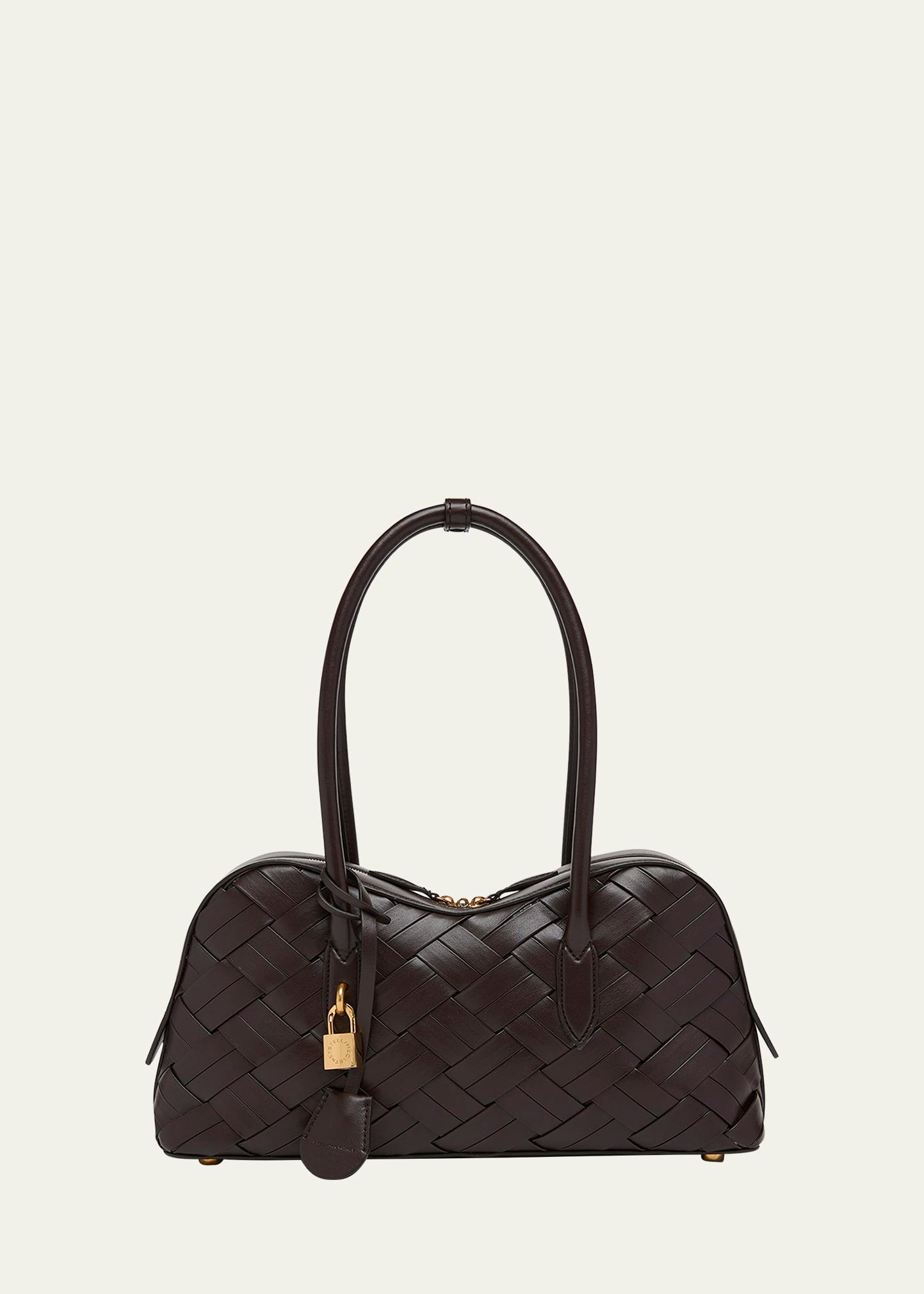 ryder large shoulder bag in embossed grainy eco mat