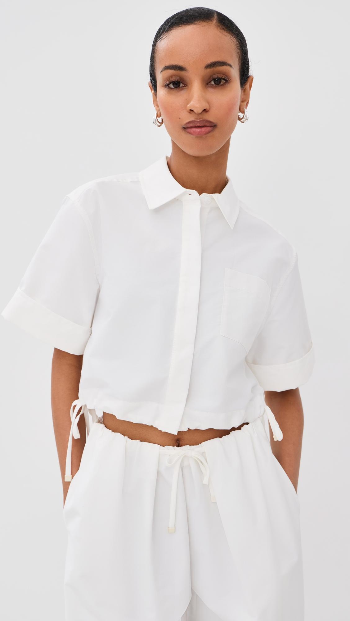 ryett cropped button down shirt