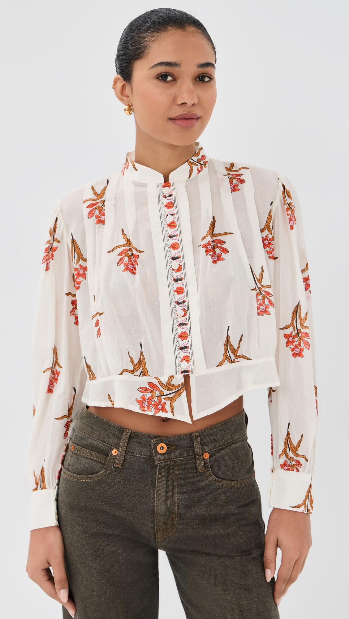 ryland persimmon flower shirt