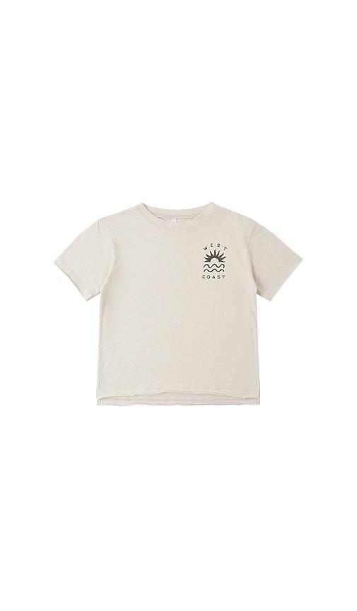 rylee + cru edge undone tee in ivory.