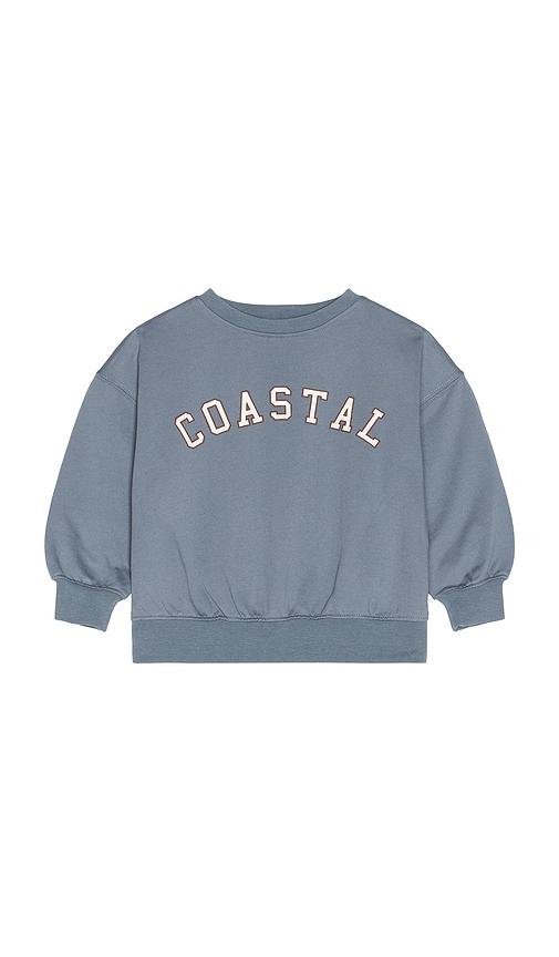 rylee + cru relaxed sweatshirt in blue.