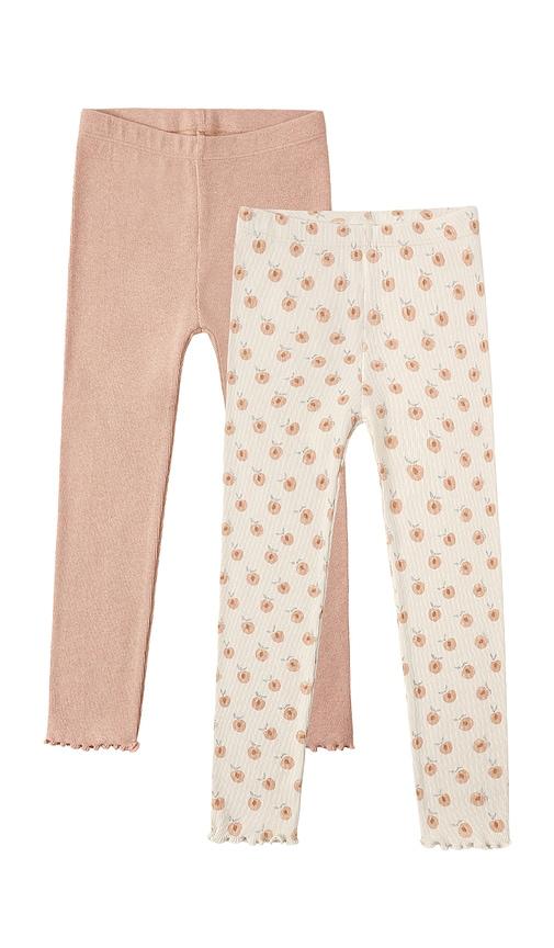 rylee + cru ribbed legging set in blush.