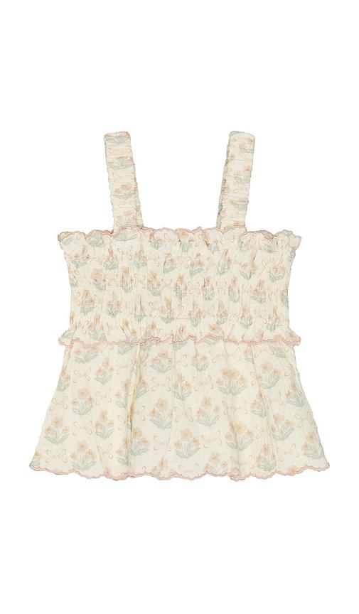 rylee + cru smocked tank in pink.