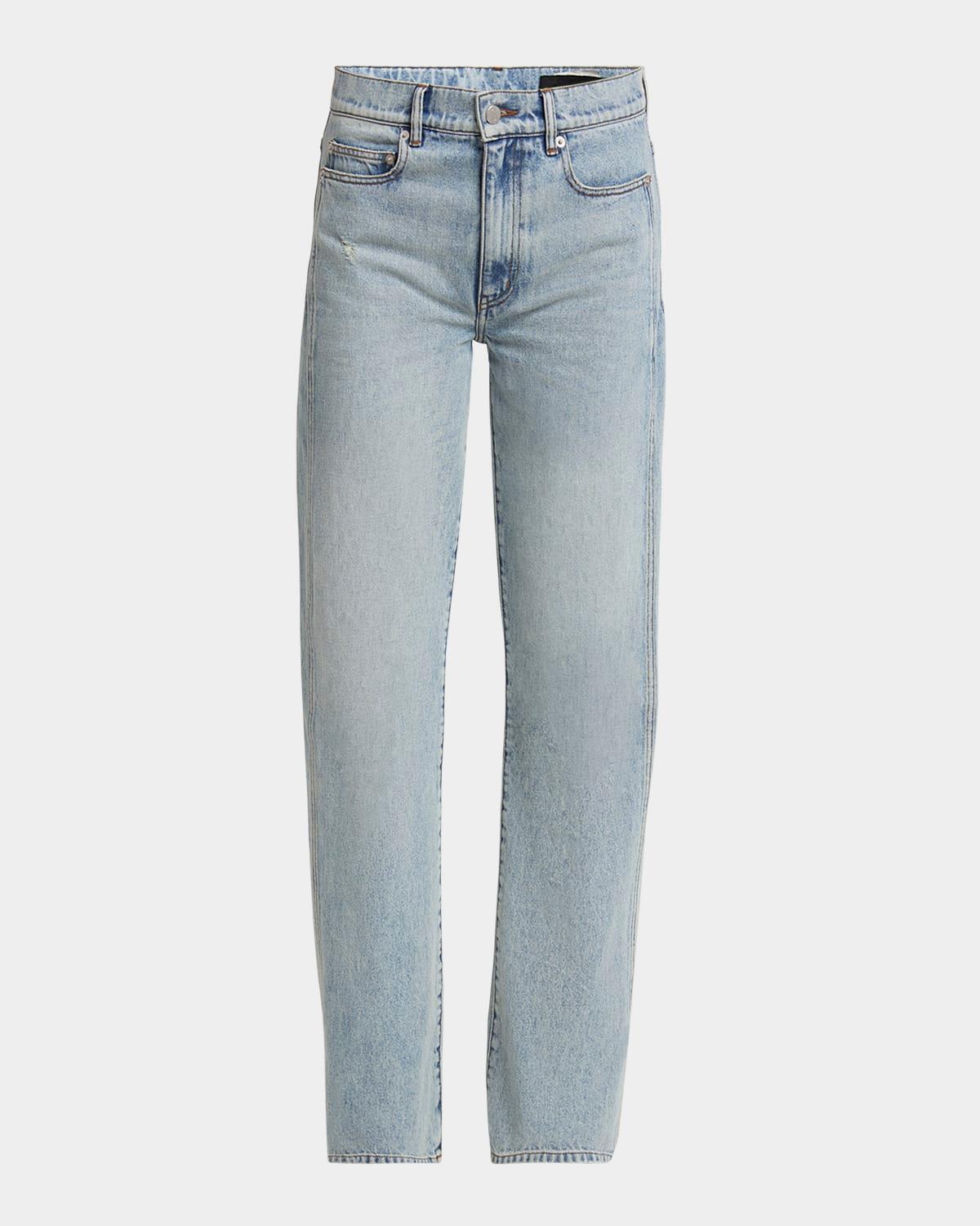 ryman light-wash denim straight-leg jeans