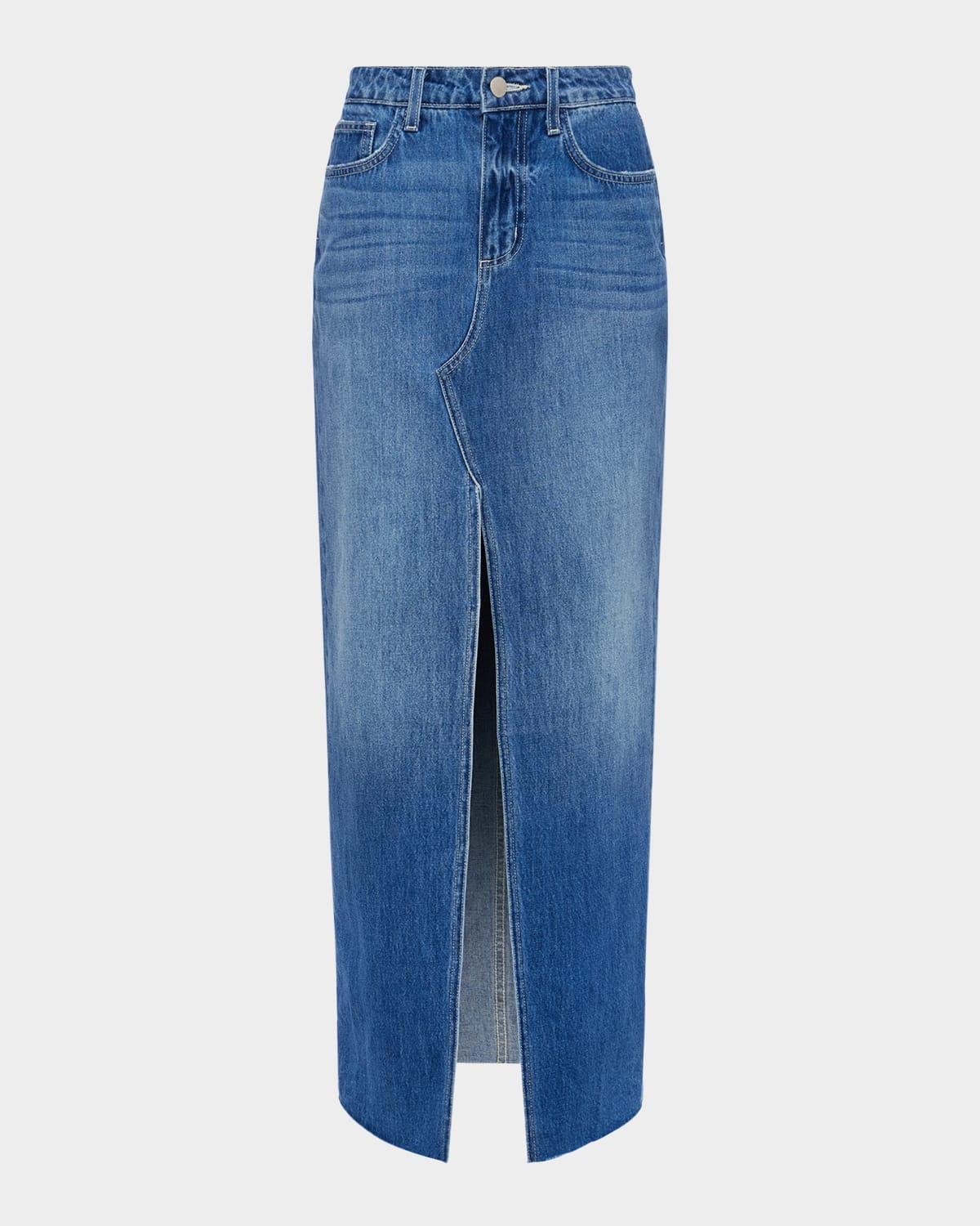 rysa denim maxi skirt