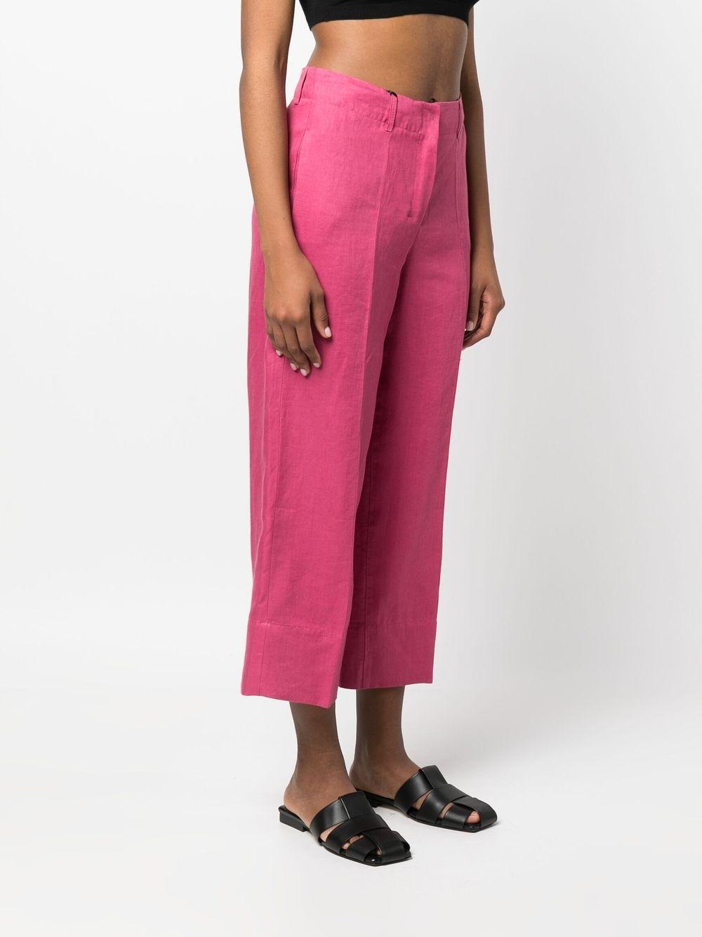 s max mara trousers fuchsia linen - women