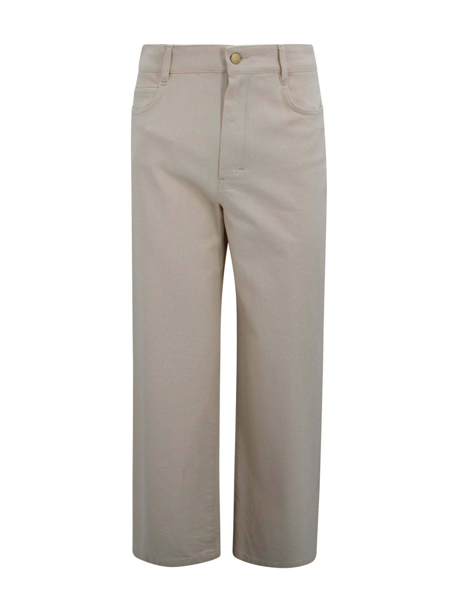 s max mara trousers sand cotton - women