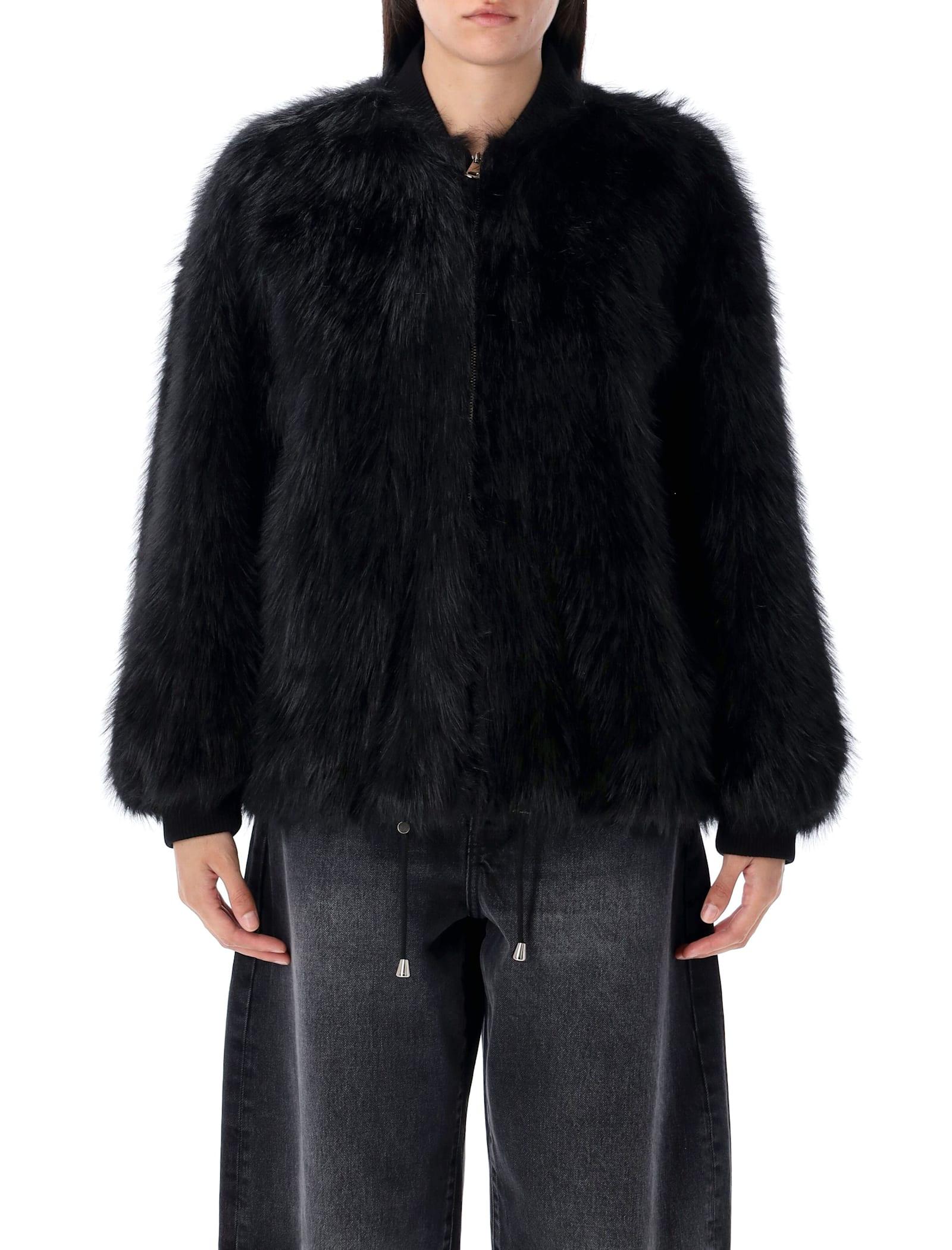s. w.o. r.d 6.6.44 eco-fur bomber jacket