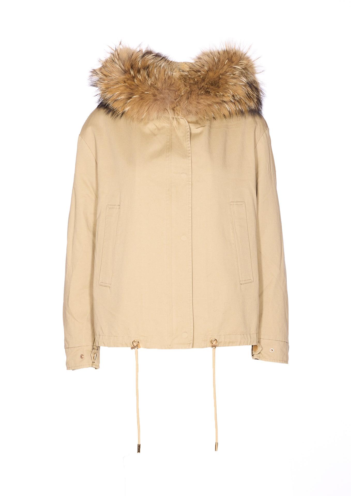 s. w.o. r.d 6.6.44 short parka with fur