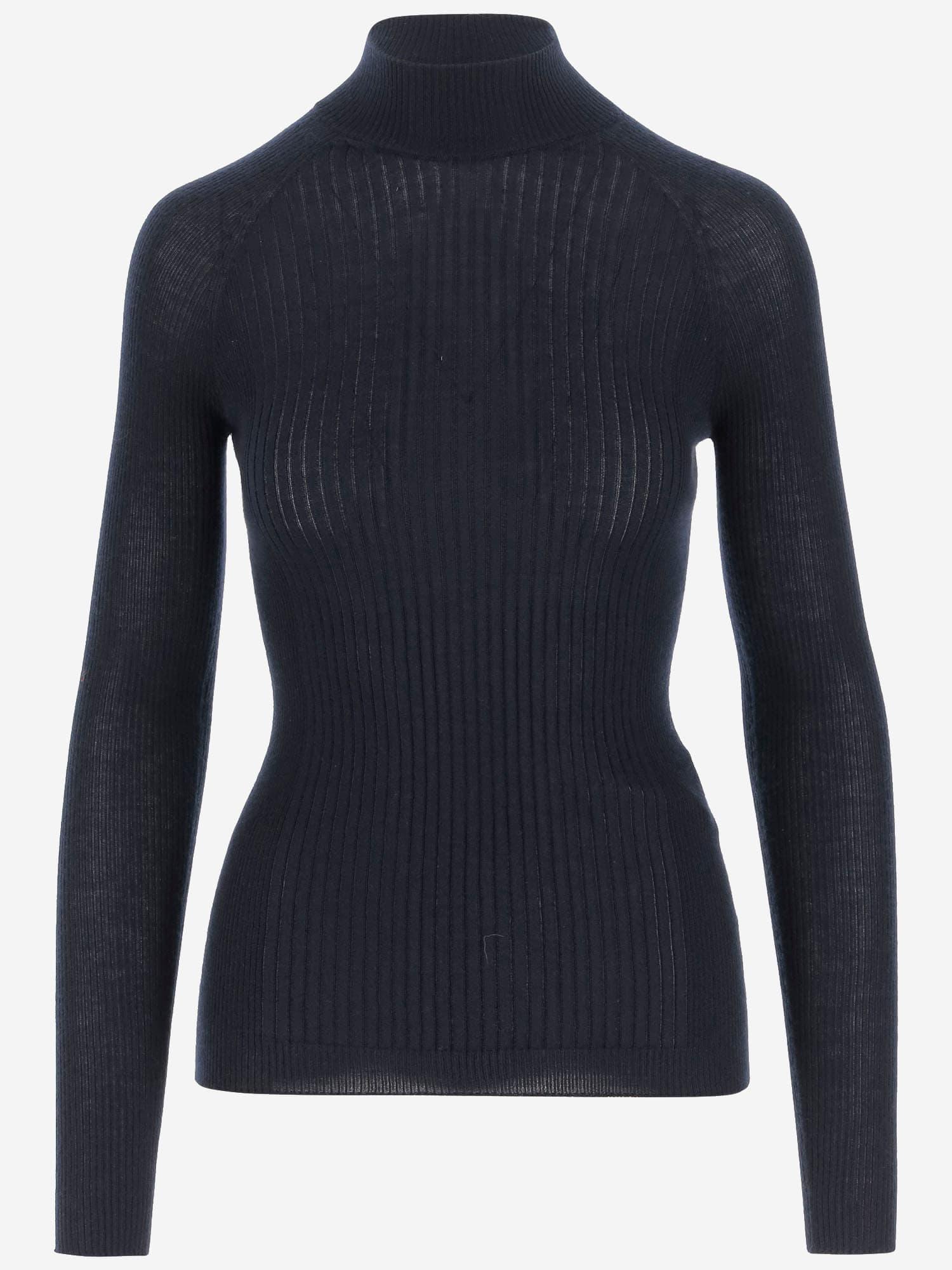 sa su phi cashmere and silk rib knit sweater