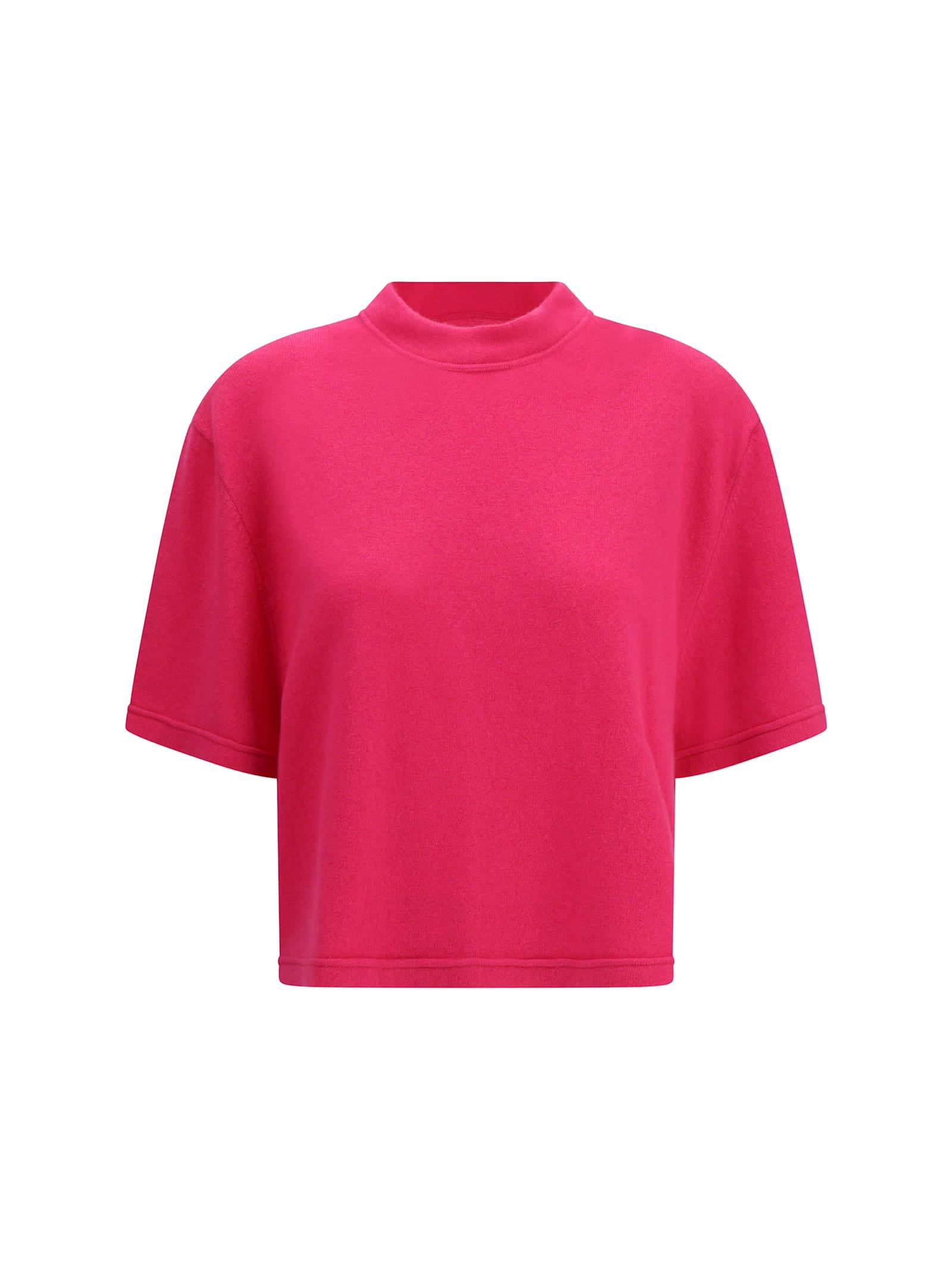 sa su phi cropped t-shirt with round neckline