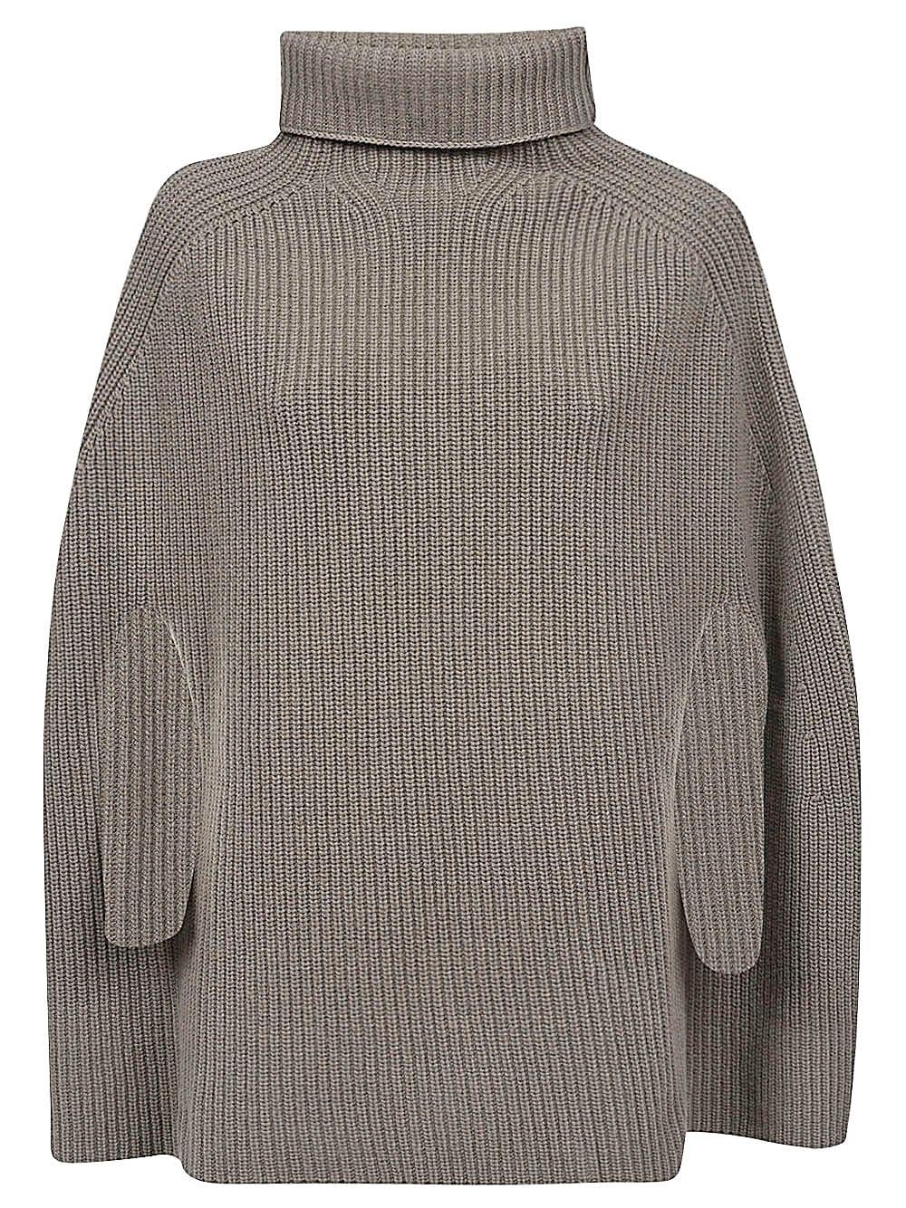 sa su phi ribbed wool high neck cape