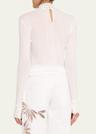 saada crochet mock-neck top