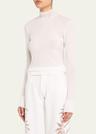 saada crochet mock-neck top