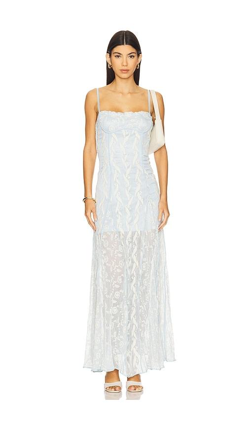 sabina musayev ailani dress in baby blue.
