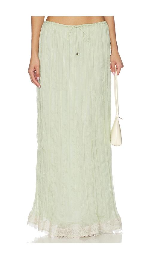 sabina musayev ambroz skirt in green.