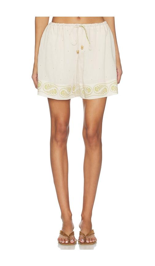 sabina musayev jake shorts in beige.