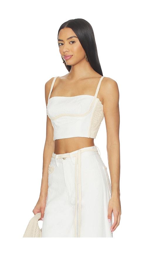 sabina musayev tasha top in white.