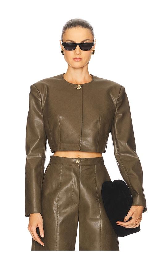 sabina musayev tim jacket in olive.