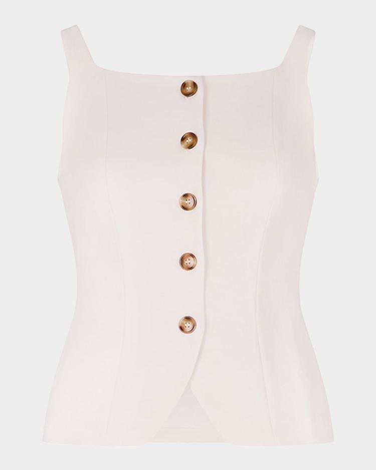 sabina tailored button-down top