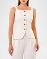 sabina tailored button-down top