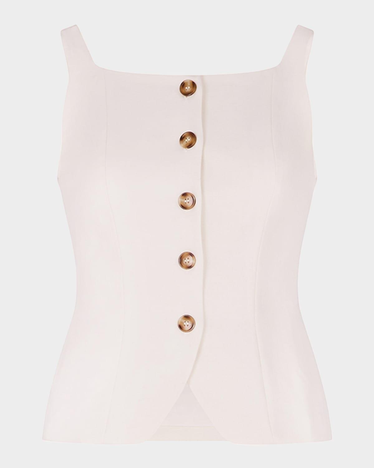 sabina tailored button-down top