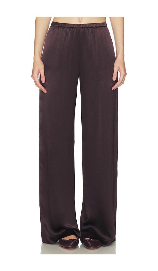 sablyn lexi lower rise relaxed pant in purple.