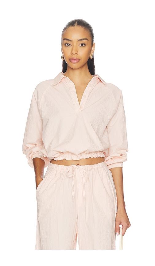 sablyn tala cinched anorak in blush.