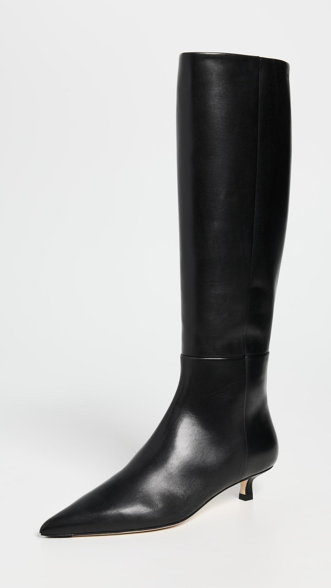 sabrina calf leather black boots