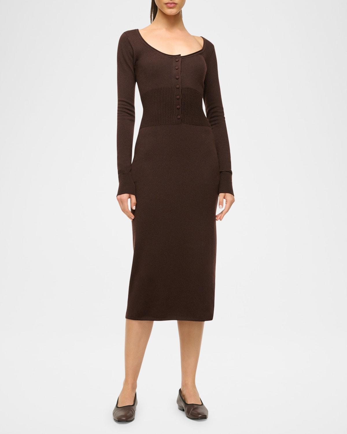 sabrina merino wool midi dress