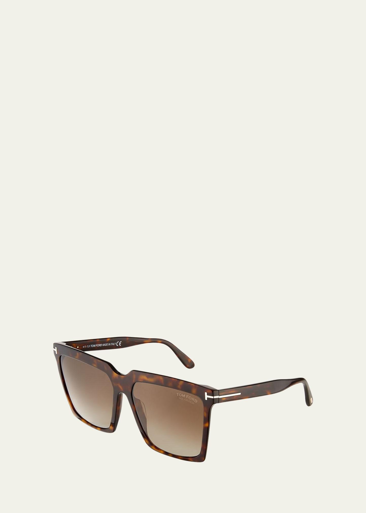 sabrina square acetate sunglasses