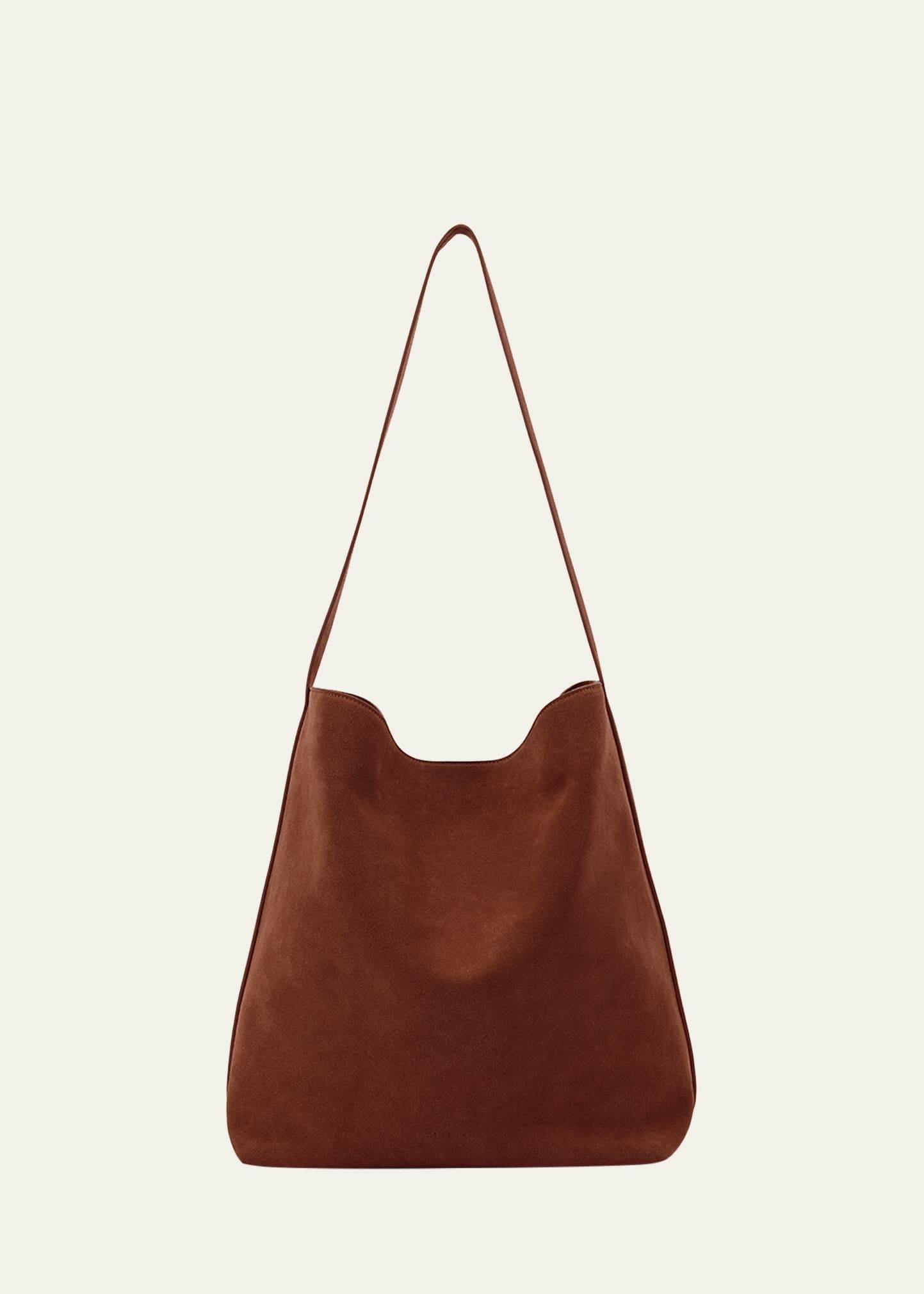 sac supple calfskin suede tote bag