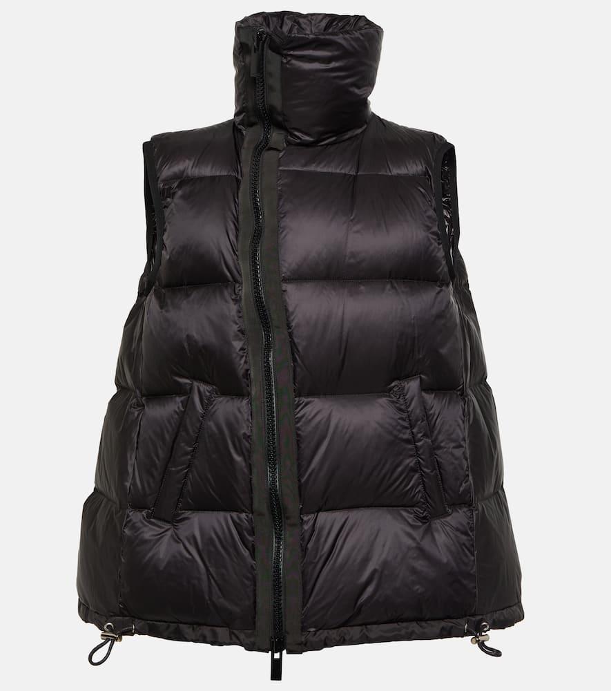sacai asymmetric quilted down vest