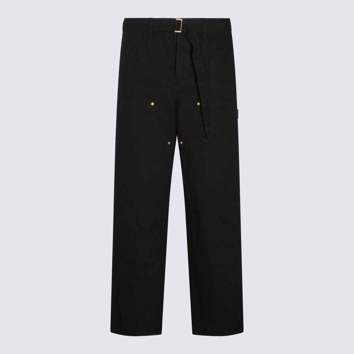 sacai black cotton pants