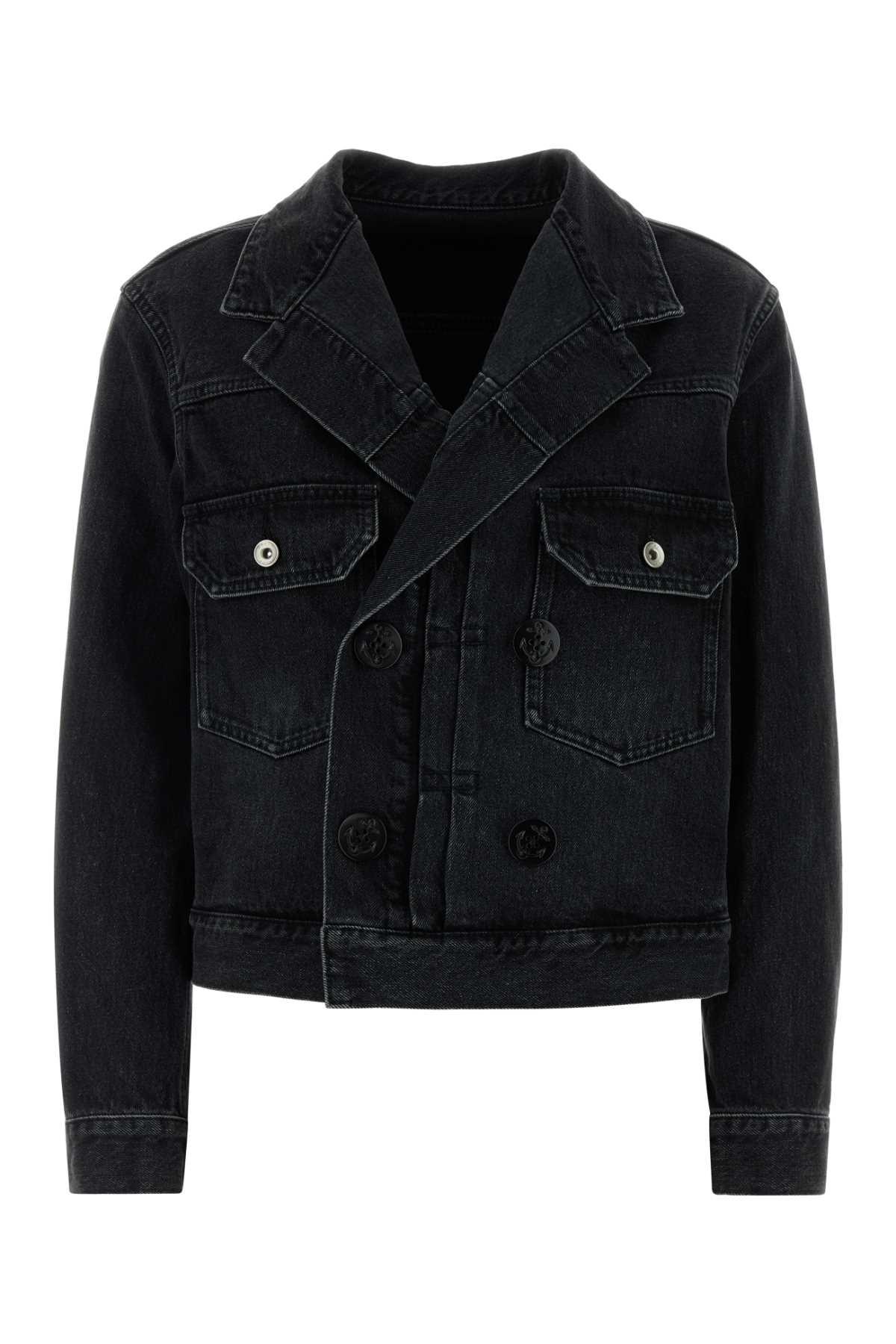 sacai black denim jacket