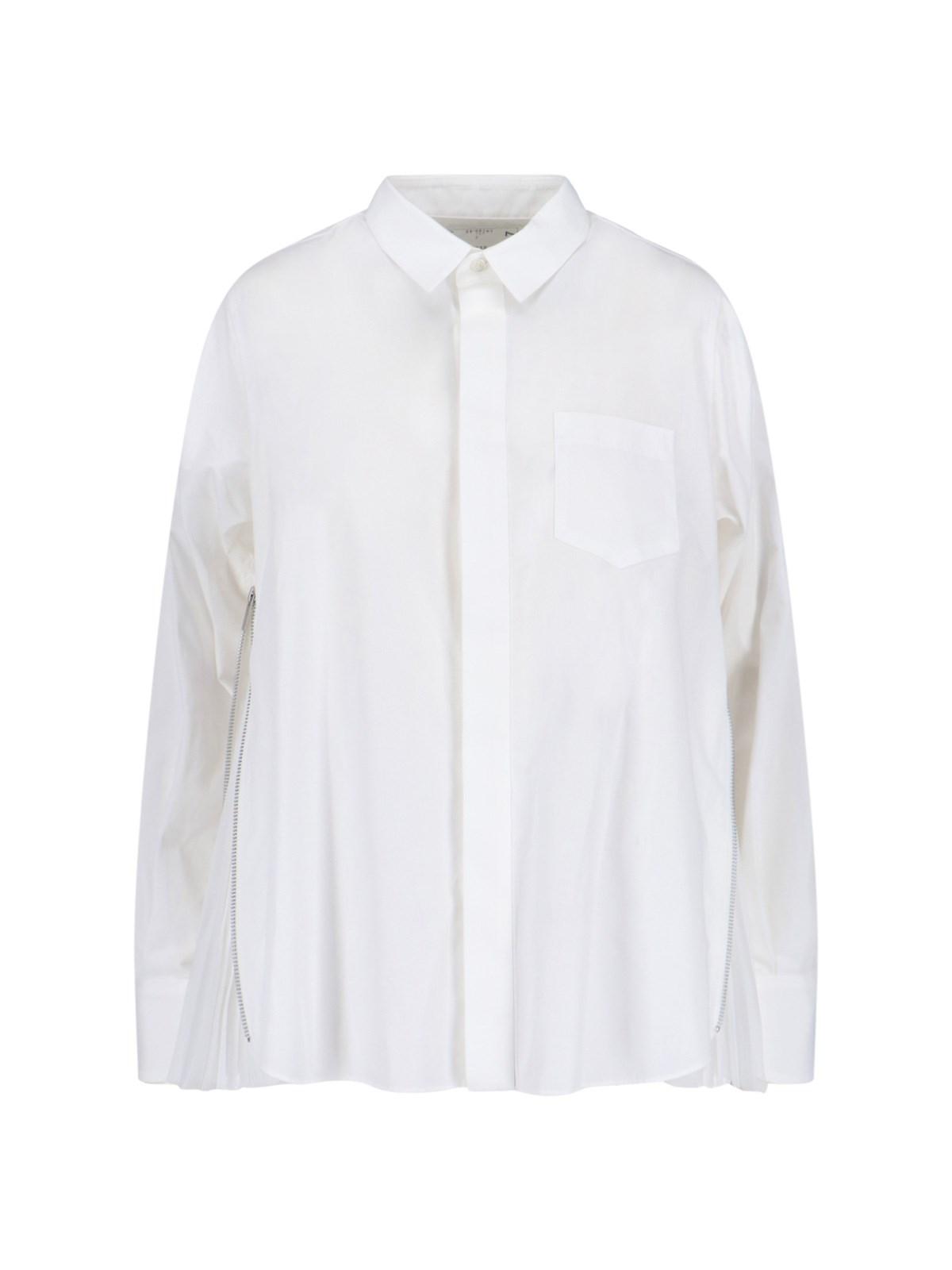 sacai cotton and chiffon shirt