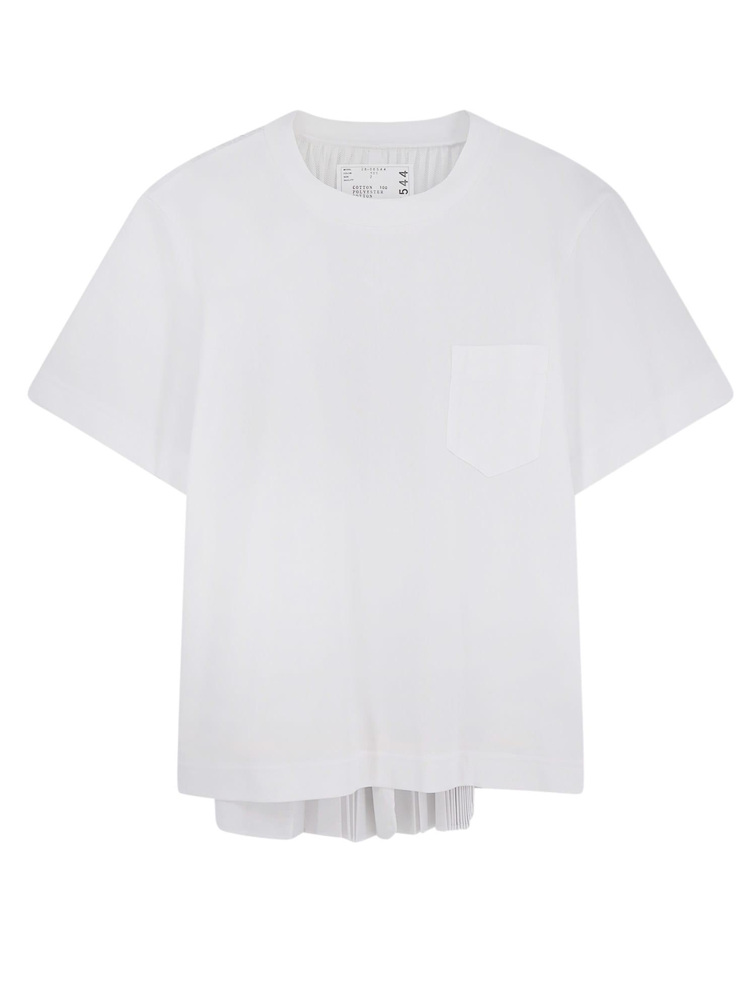 sacai cotton and polyester t-shirt
