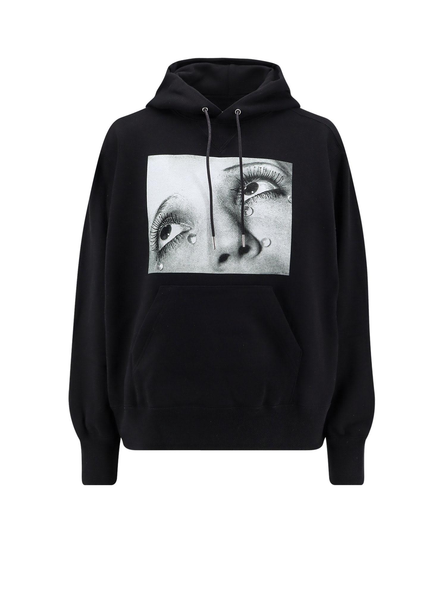 sacai cotton sweatshirt with print