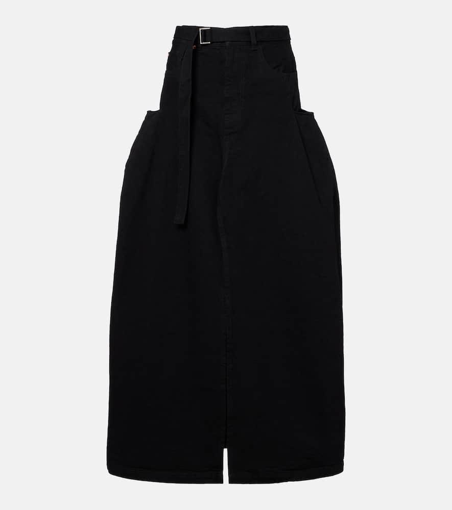sacai denim maxi skirt